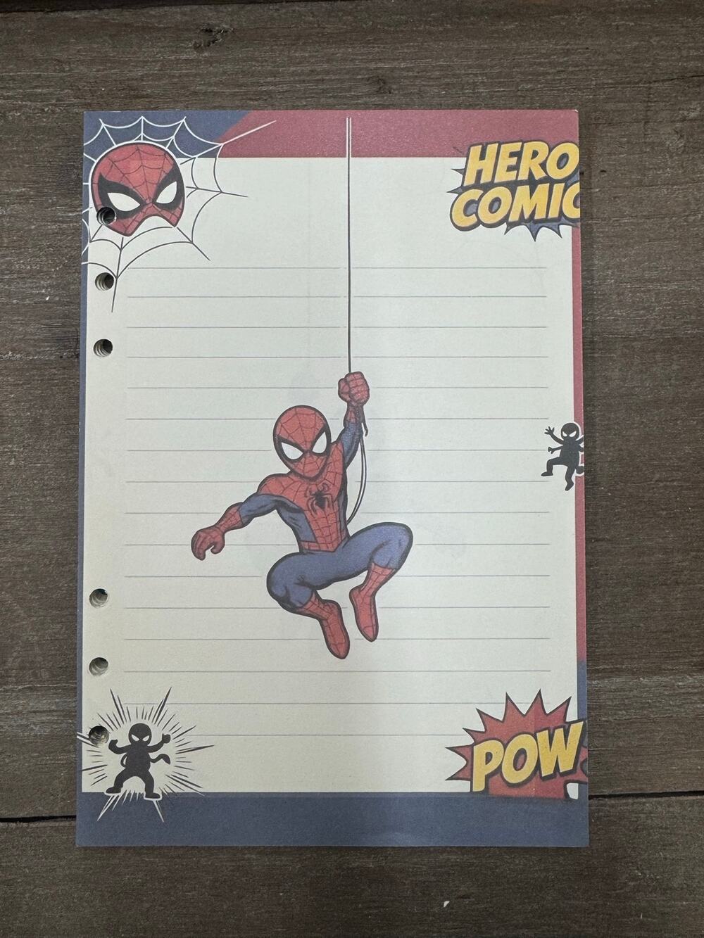 Spiderman Size A5 Refill Stationery Paper